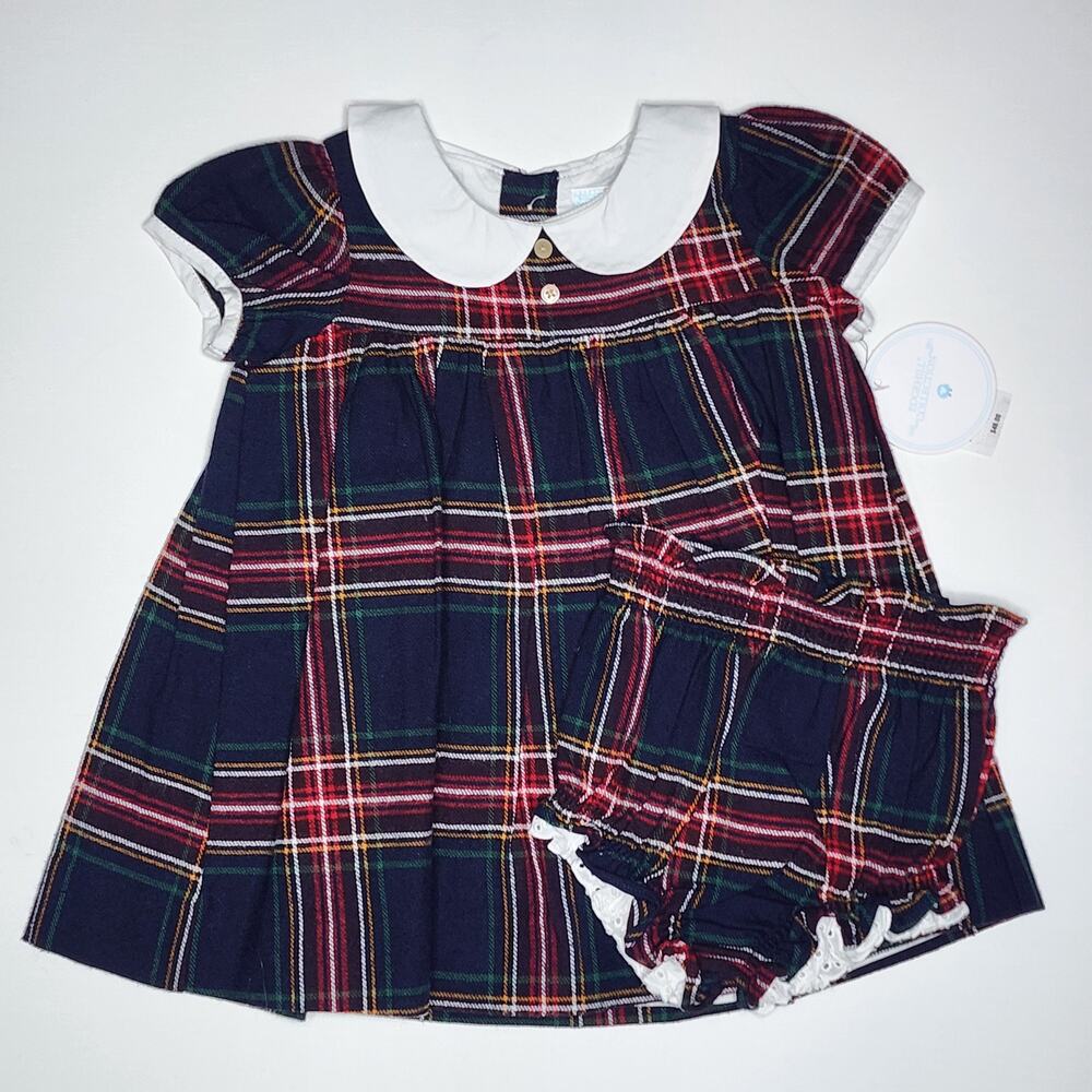 Edgehill Collection Red Plaid Winter Dress Set Size 18 Months